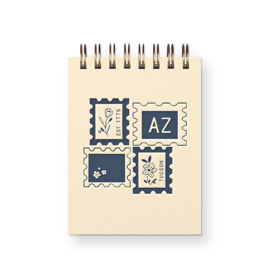 Custom North Adams Stamp Mini Jotter Notebook: French Vanilla Cover