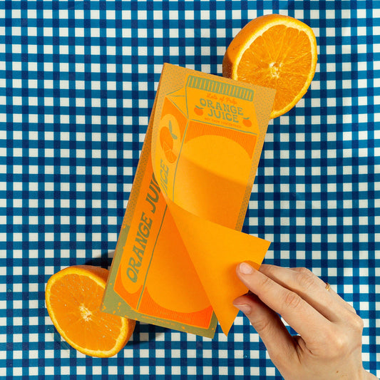 Orange Juice - Risograph Notepad