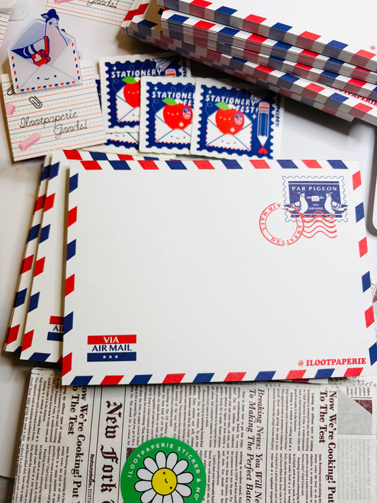 Par Pigeon Par Avion Airmail Notepad 50 Sheets