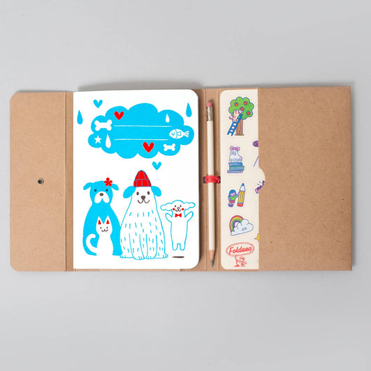 Foldeeo Notebook Folio B6, Dog Squad