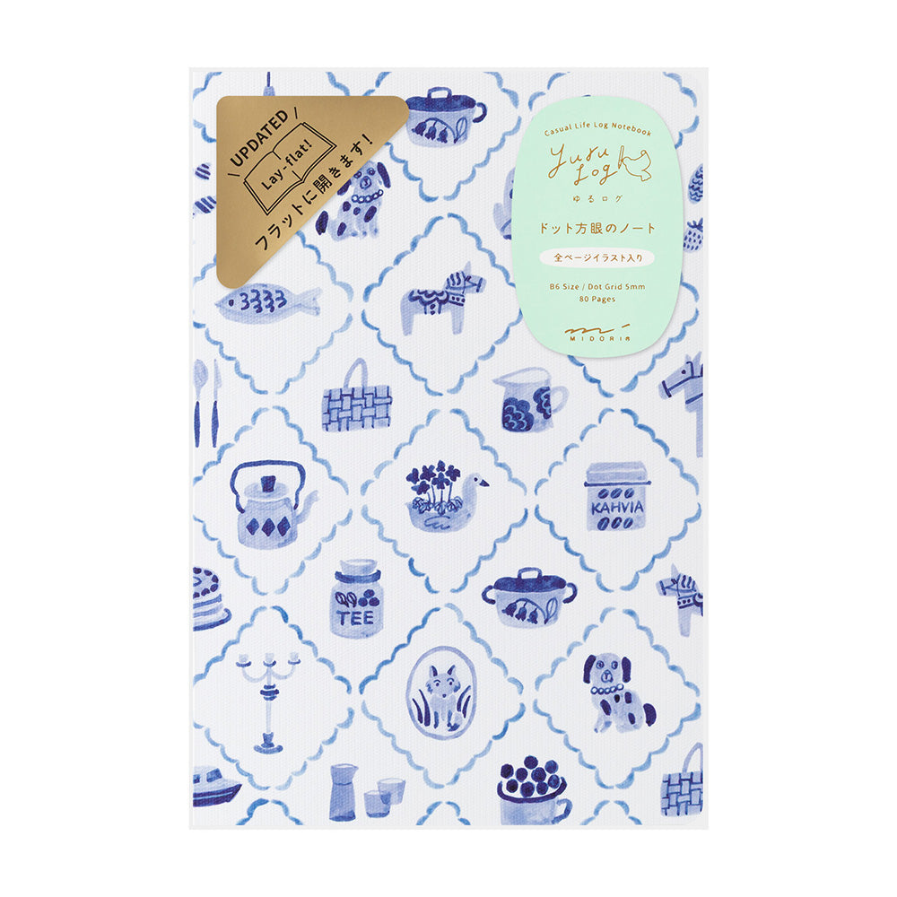 Yuru Log Notebook B6 — Blue Nordic