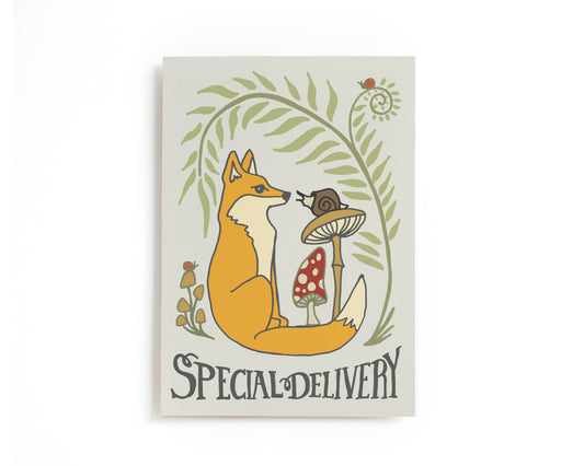 Special Delivery Forest Animal Postcard