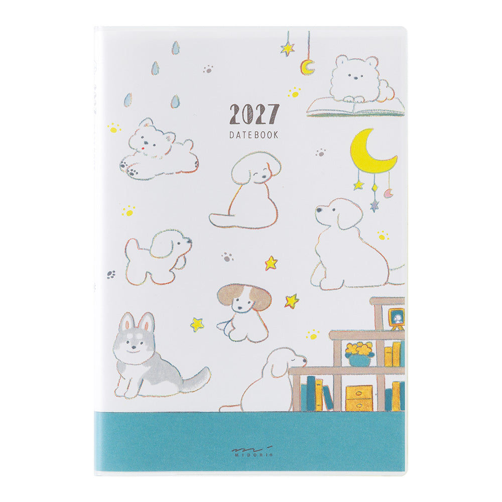 Midori Pocket Diary B6 2027 — Dog — Midori 2027 pocket diary, B6 size