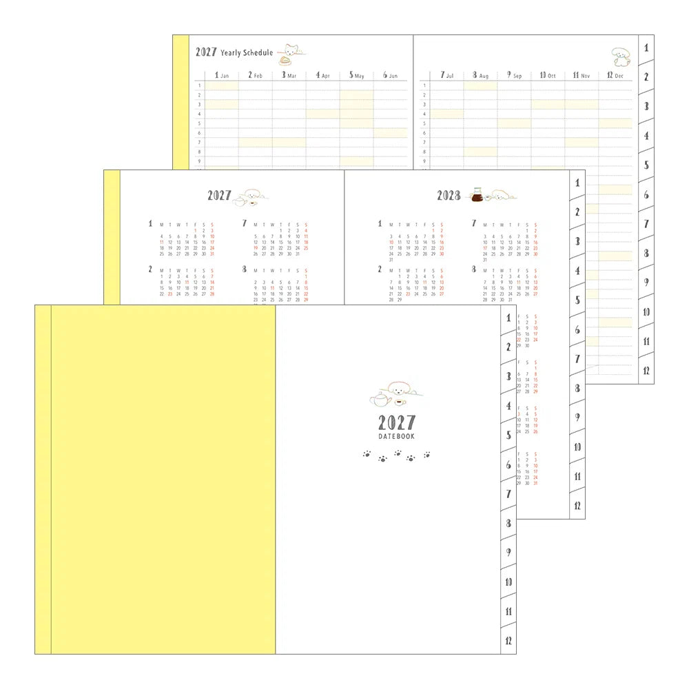 Midori Pocket Diary B6 2027 — Dog