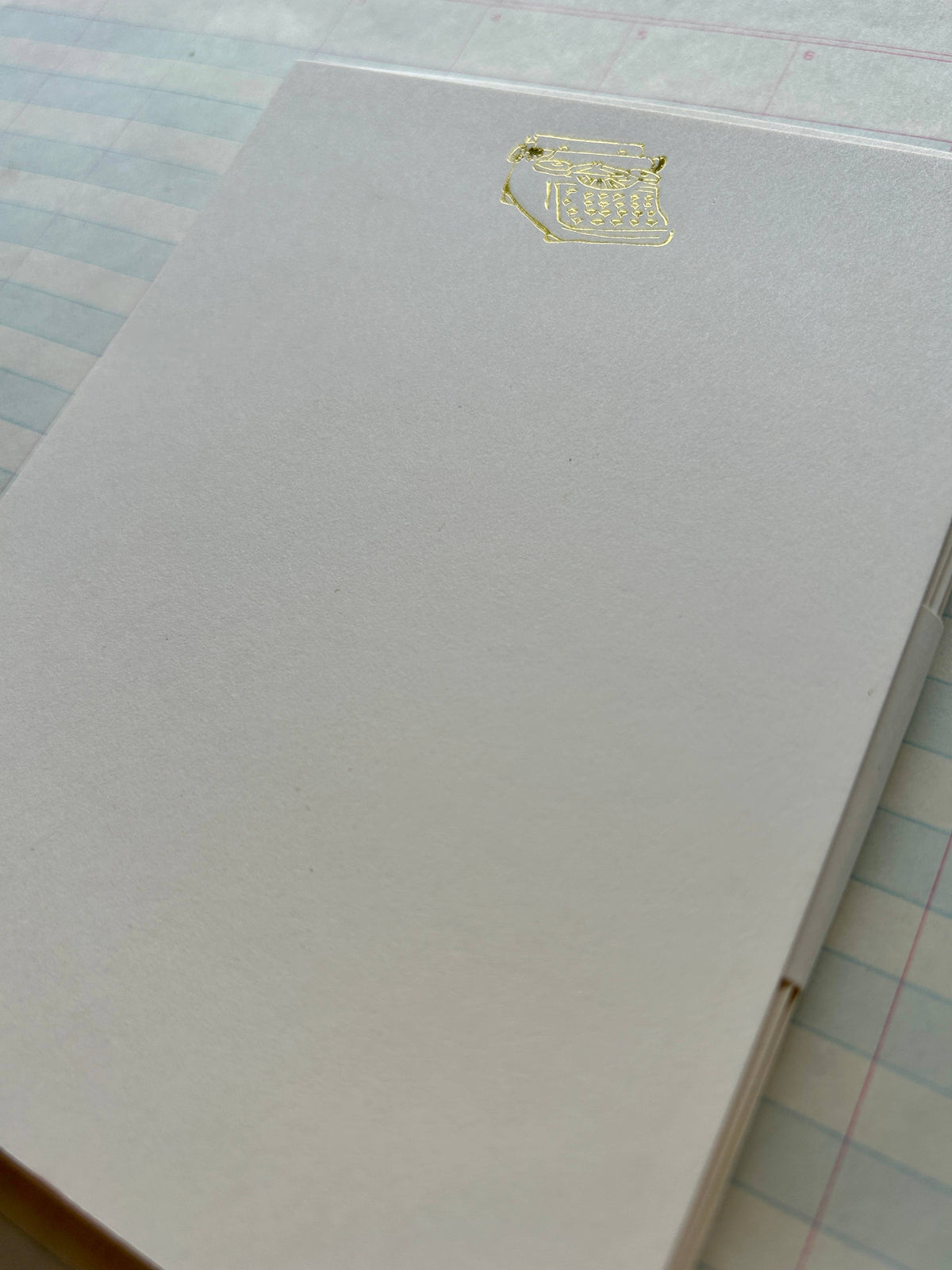 Typewriter Foil Pressed Stationery : Gold