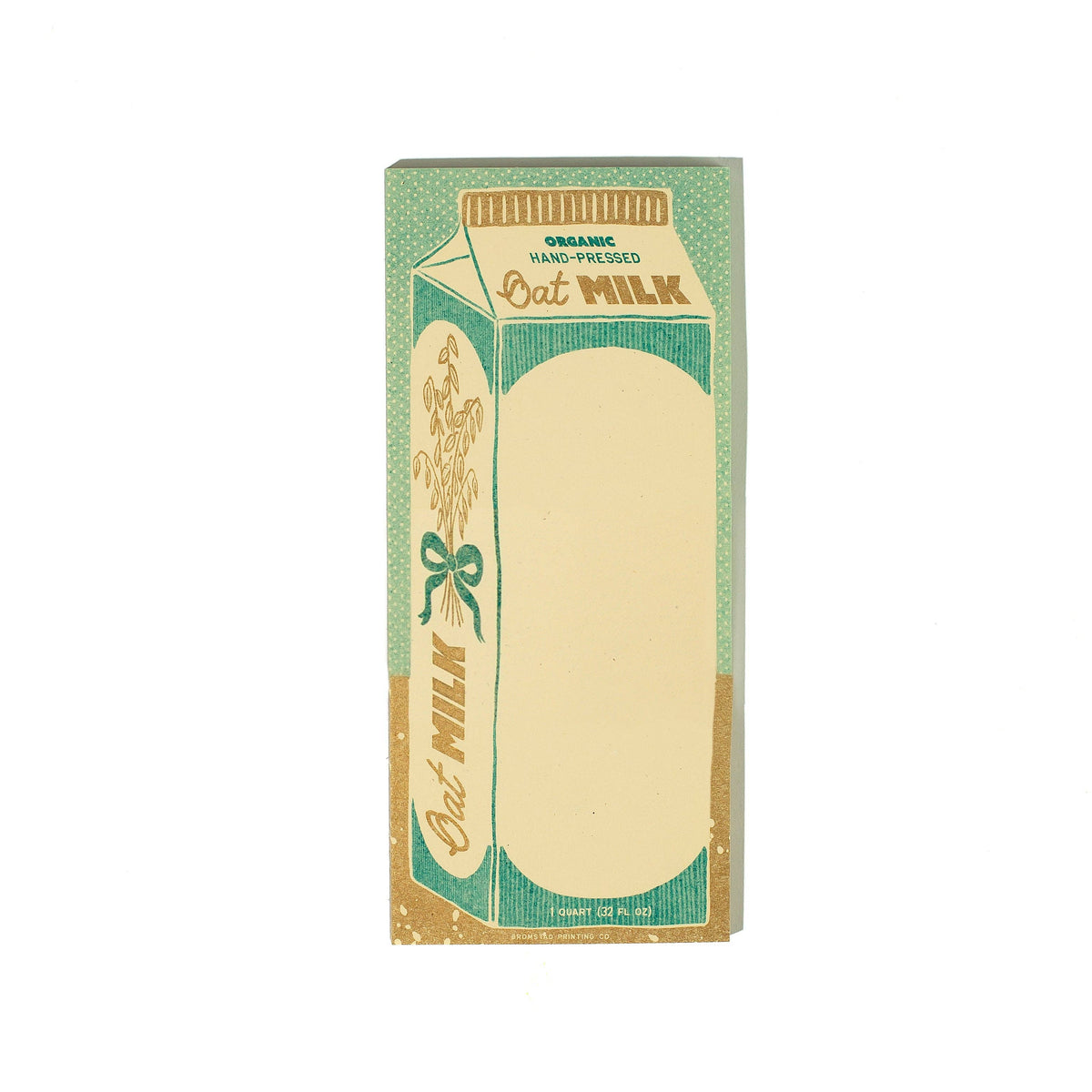 Oat Milk - Risograph Notepad