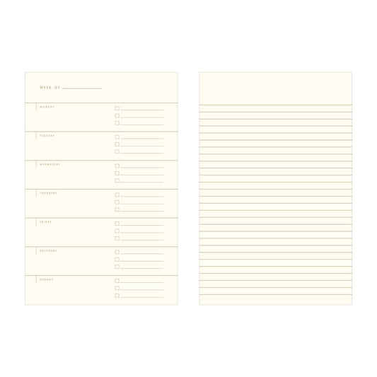 Really Really Organized Undated Weekly Planner Journal: French Vanilla Cover | Bluebird Ink