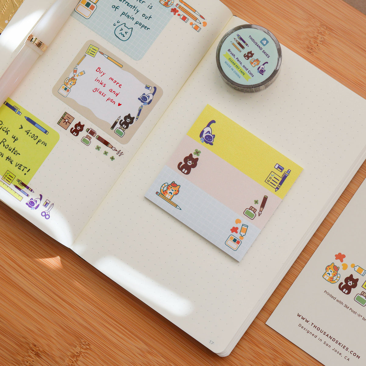 Sticky Notes - Stationery Cats