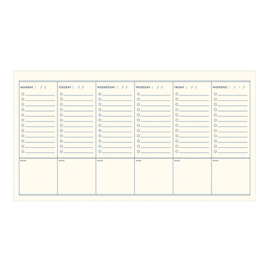 Weekly Checklist Undated Weekly Planner : Copper | White Ink