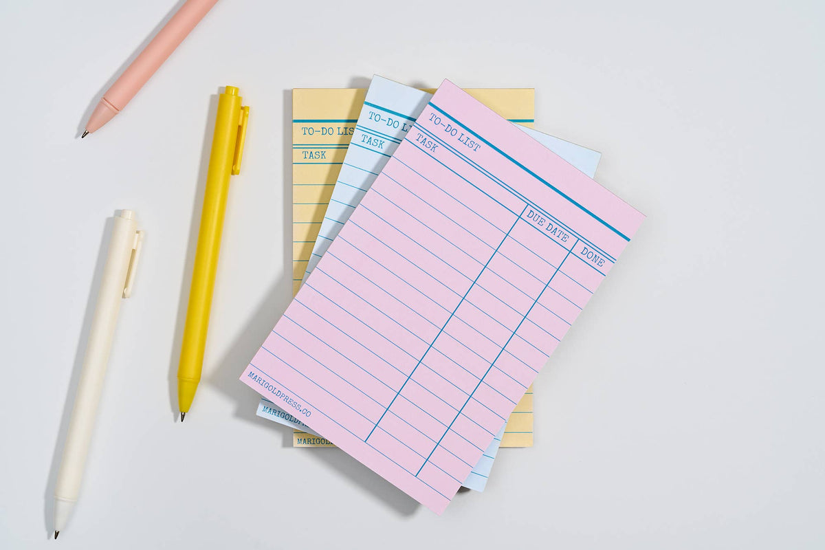 Library Card Notepad - Blue