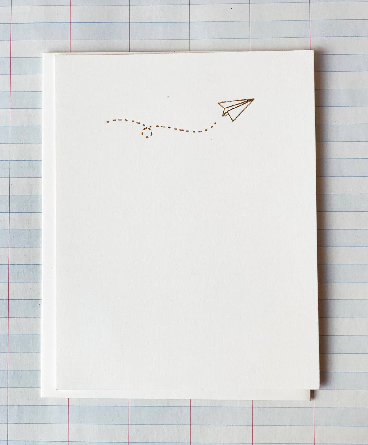 Paper Airplane Stationery Set: Gold