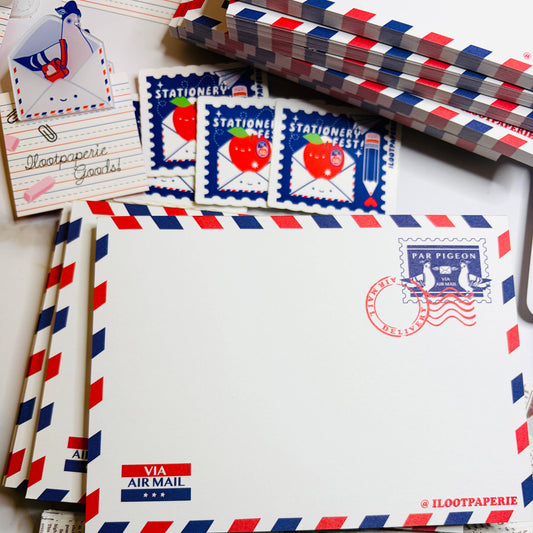 Par Pigeon Par Avion Airmail Notepad 50 Sheets