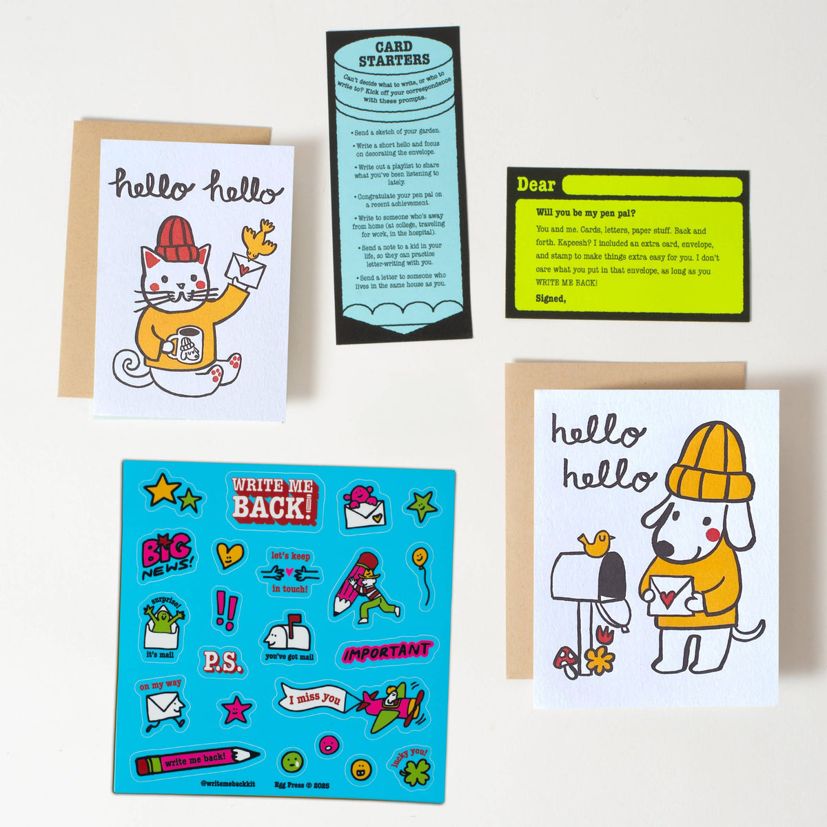 BFF Dog & Cat Letter Writing Write Me Back Pen Pal Kit
