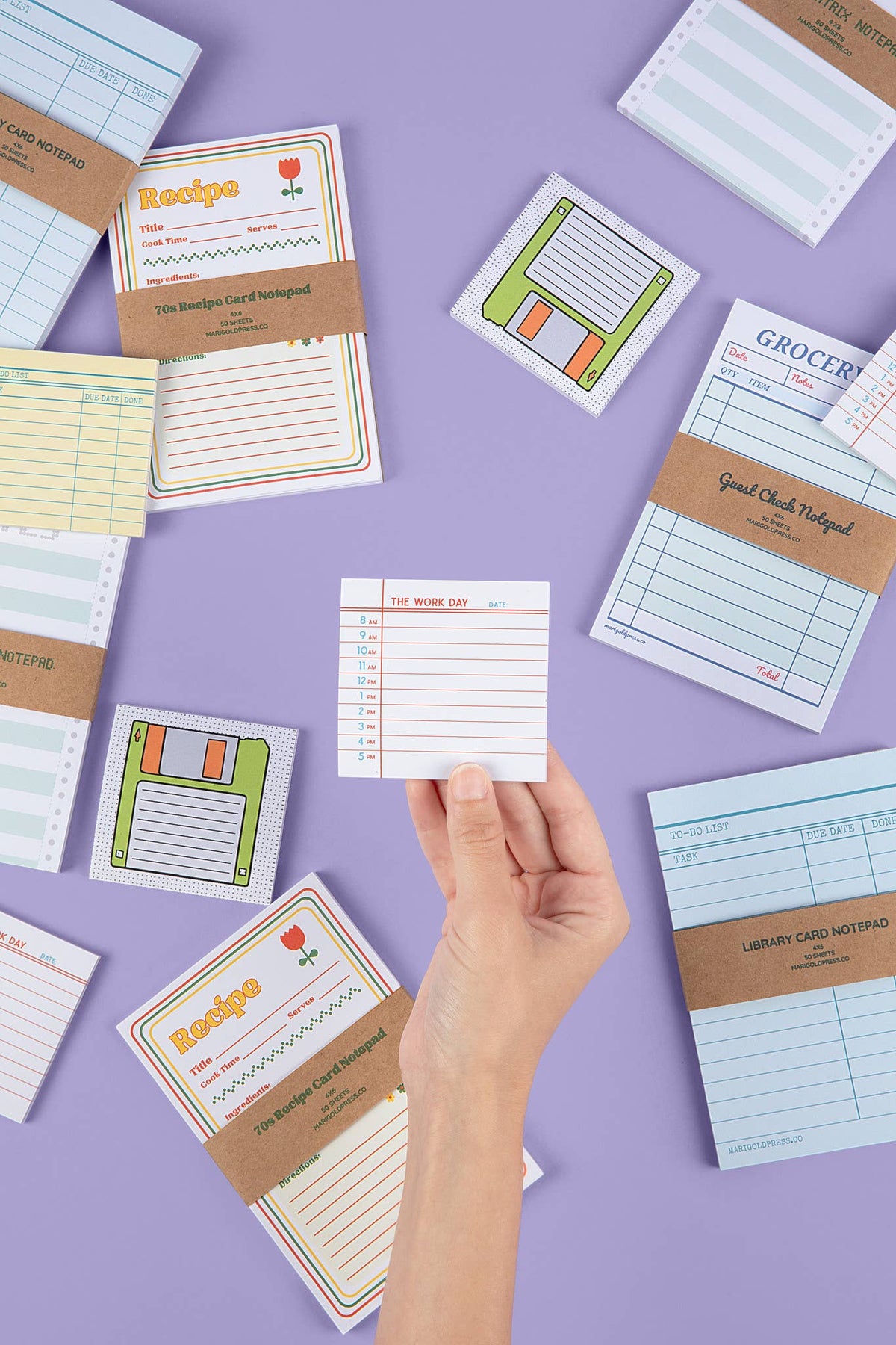 Library Card Notepad - Blue