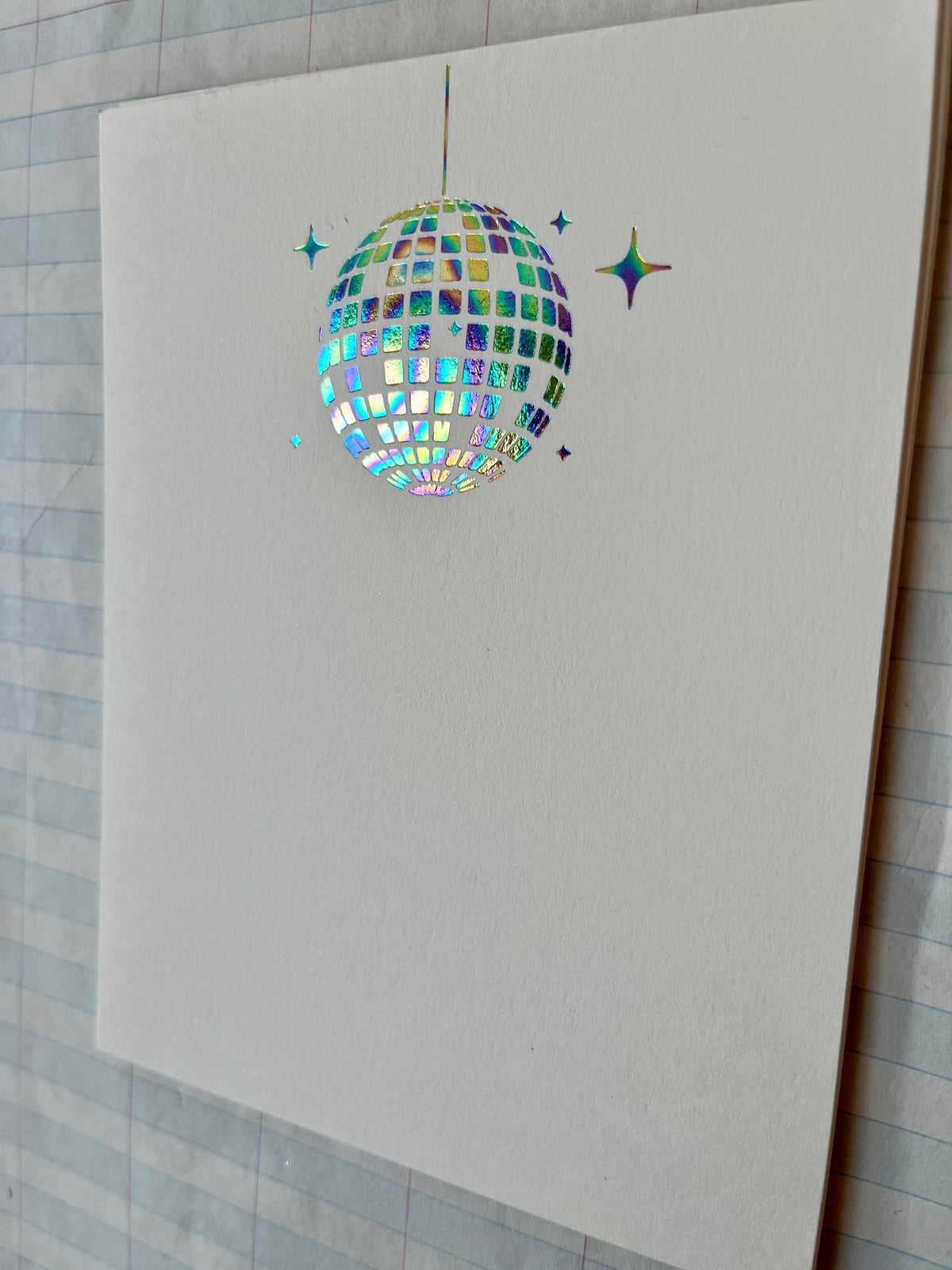 Disco Ball Foil Pressed Stationery Set: Iridescent