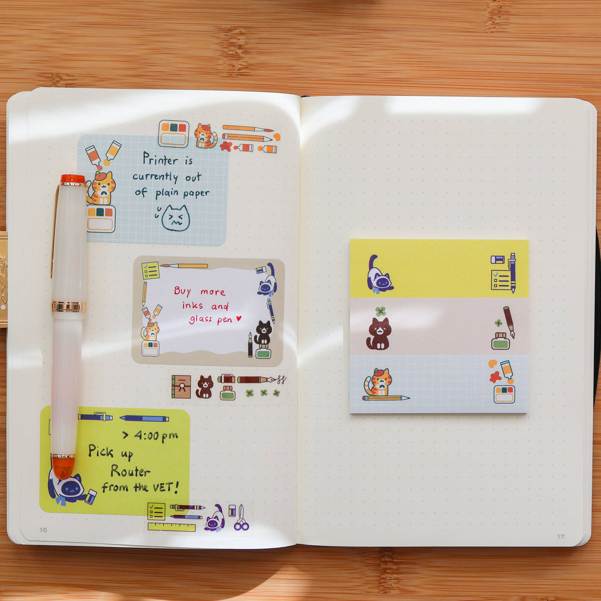 Sticky Notes - Stationery Cats